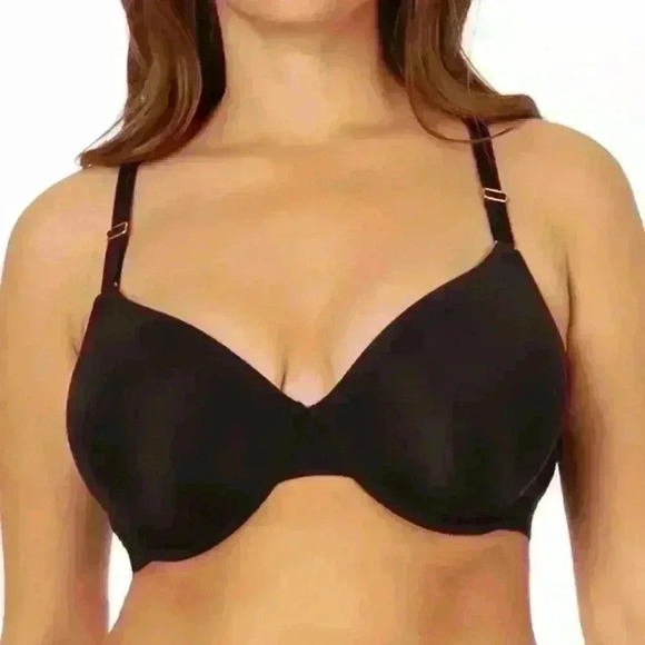 Lively Black Wired Bra Convertible Straps Elastic Band Lace Detailing Size 34DD - Picture 8 of 9